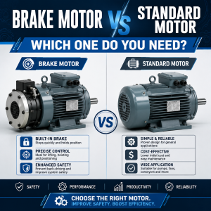 Brake motor vs standard motor comparison